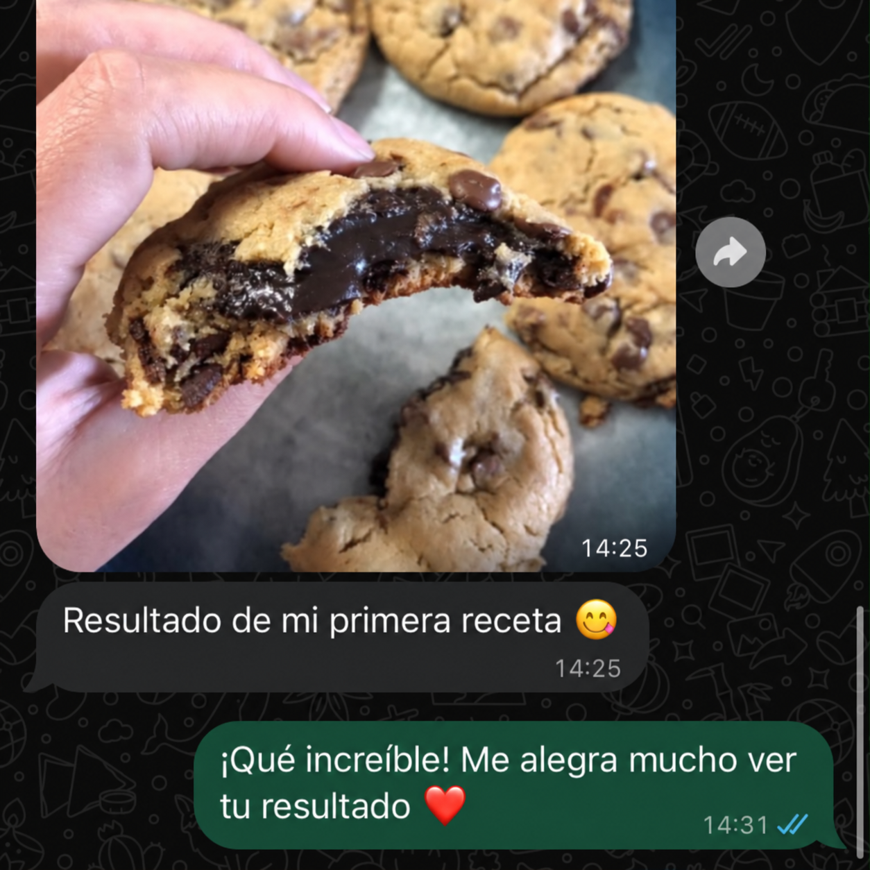 Mensaje: resultado de mi primera receta